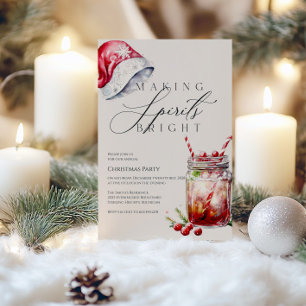 Geesten helder uitnodigen   Leuk kerstfeest Feestdagenkaart