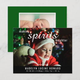 Geesten helderder maken Kerstmis Geboortefoto Feestdagenkaart