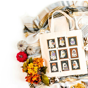 Geesten lezen Stamp Halloween Tote Bag