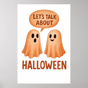 Geesten praten over Halloween Poster