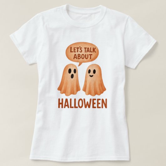 Geesten praten over Halloween T-shirt (Design voorkant)