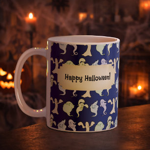 Geesten spookten Halloween Pixel Art Patroon Koffiemok