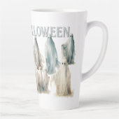 Geesten verzamelen Happy Halloween Latte Mok (Rechts)