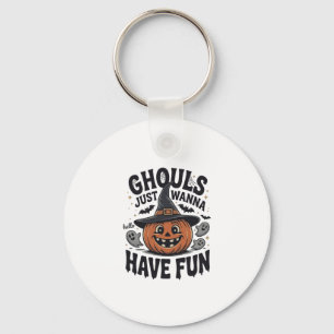 Geesten Willen Gewoon Feestvieren Halloween Pompoe Sleutelhanger