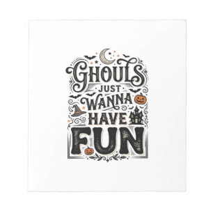 Geesten Willen Gewoon Pret Hebben Halloween Vector Notitieblok