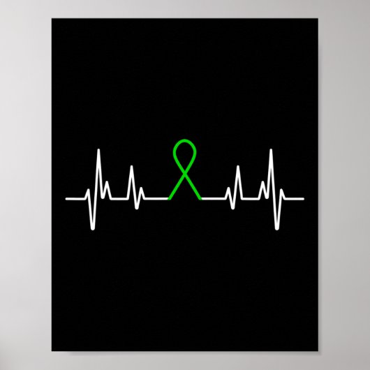 Geestesziekte Groen lint Geestelijke Gezondheid Be Poster (Voorkant)