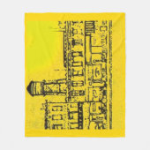 Geesthuizen en huizen en watertoren fleece deken (Voorkant)