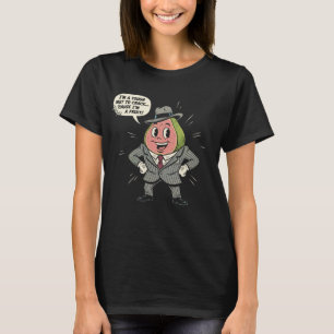 Geestige Antropomorfe Guave Retro Strip Kunst T-shirt