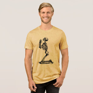  geestige charme - biddend skelet Tri-Blend shirt