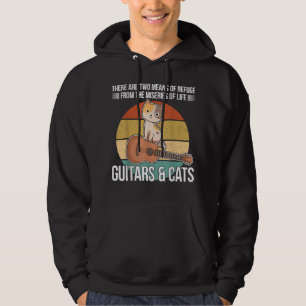 Geestige Gitarist Zeggend Kattebezitter Gitarist I Hoodie