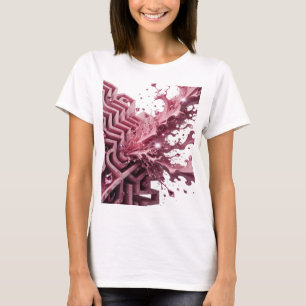 Geestige Zilveren ABSTRACTE KUNST Ontwerp v2 T-shirt