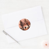 Geestwolf Ronde Sticker (Envelop)