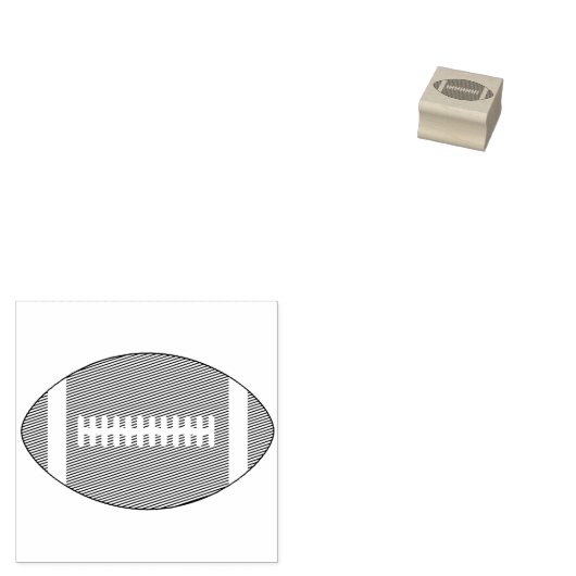 Geëtst football 	rubberstempel (Gestempeld)
