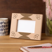 Geëtst Lijst - bladeren en halve cirkels Gegraveerde Lijstjes (Links)