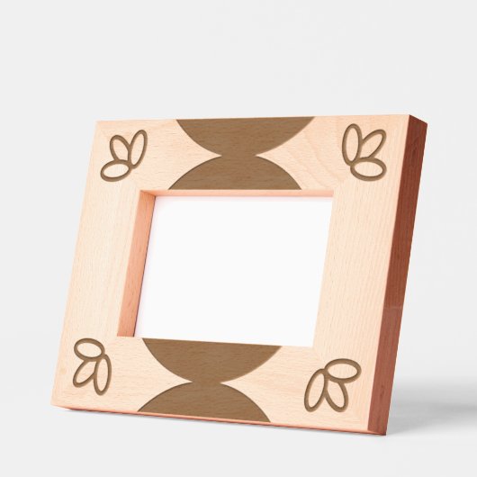 Geëtst Lijst - bladeren en halve cirkels Gegraveerde Lijstjes (Links)