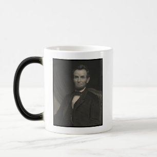 Geëtst portret van Abraham Lincoln Magic Mug Magische Mok