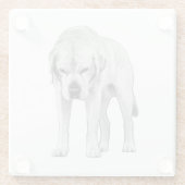 geëtste aanwezigheid glazen onderzetter (Achterkant)