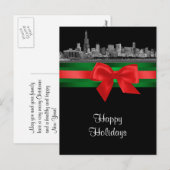 Geëtste BW Kerstmis van Chicago Horizon Vakantie 2 Feestdagenkaart (Voorkant / Achterkant)