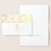 Geëtste Gouden Folie Ganesh Indiase Trouwkaarten Folie Kaarten (Display)