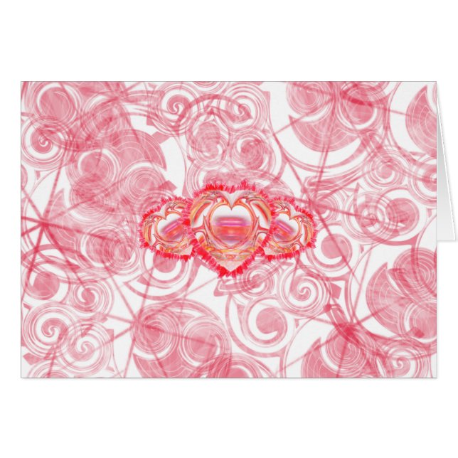 Geëtterd ontwerp van het hart boven rode spieren e (Voorkant Horizontaal)