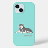 Geeuwen Zwart & Tan Shiba Inu Pixelart Case-Mate iPhone Case (Achterkant)