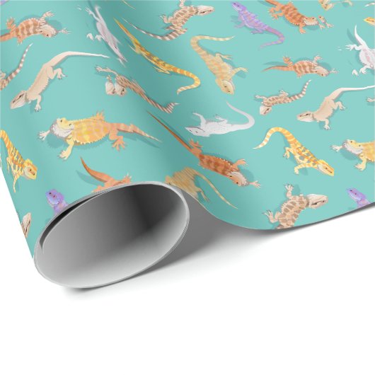 Geëxpandeerd Dragon Scatter Pattern Transparent Cadeaupapier (Rol Hoek)
