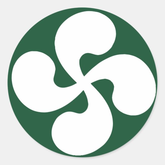 Geëxtrudeerd Baskisch kruis Ronde Sticker (Voorkant)