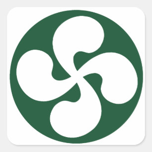 Geëxtrudeerd Baskisch kruis Vierkante Sticker