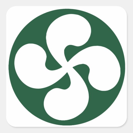 Geëxtrudeerd Baskisch kruis Vierkante Sticker (Voorkant)