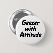 Geezer met knop Attitude Ronde Button 5,7 Cm (Voorkant /achterkant)