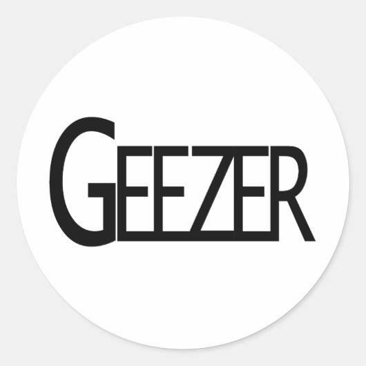 Geezer Ronde Sticker (Voorkant)