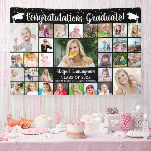 Gefactogrammen Afstuderen 31 Aangepaste kleuren vo Spandoek (Feest)