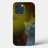 Gefascineerd door schoonheid: kat gefascineerd doo Case-Mate iPhone case (Achterkant)