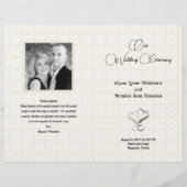 Gefattereerd Photo Wedding Ceremony Folded Program (Voorkant)