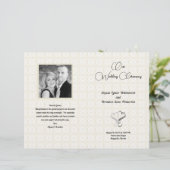 Gefattereerd Photo Wedding Ceremony Folded Program (Staand voorkant)