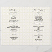Gefattereerd Photo Wedding Ceremony Folded Program (Achterkant)