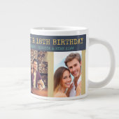 Gefeliciteerd 18e verjaardag 4 Foto Extra Grote Beker (Rechts)