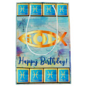 Gefeliciteerd /-19 februari - 20 maart Vissen Medium Cadeauzakje (Voorkant)