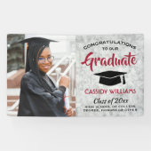 Gefeliciteerd 1 Photo Marble Red White Black Afstu Spandoek (Horizontaal)