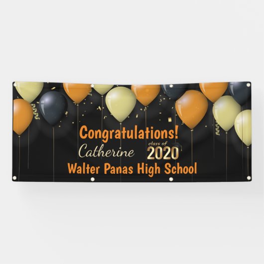 Gefeliciteerd, 2020 Afstuderen bannerfeestdag Spandoek (Horizontaal)