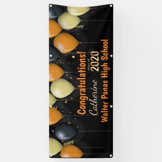 Gefeliciteerd, 2020 Afstuderen bannerfeestdag Spandoek (Verticaal)