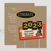 Gefeliciteerd 2023 Afgestudeerde Kraft Papier Retr Aankondiging (Voorkant / Achterkant)