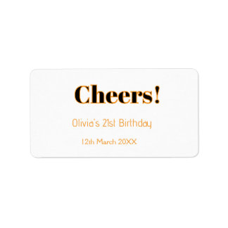 Gefeliciteerd 21e verjaardag voeg naam datum toe e etiket