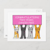 Gefeliciteerd 2 jaar kankervrij. briefkaart (Voorkant / Achterkant)