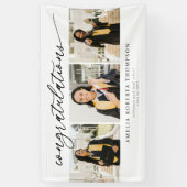 Gefeliciteerd 3 Foto Afstuderen Spandoek (Verticaal)