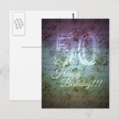 Gefeliciteerd!!! 50ste briefkaart (Voorkant / Achterkant)