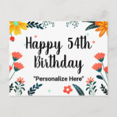 Gefeliciteerd 54e verjaardag  briefkaart (Voorkant)