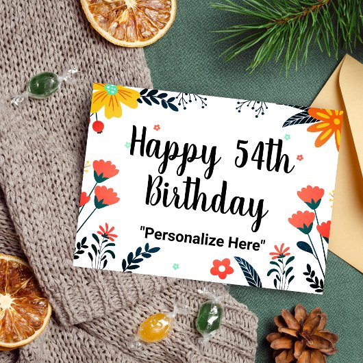 Gefeliciteerd 54e verjaardag  briefkaart