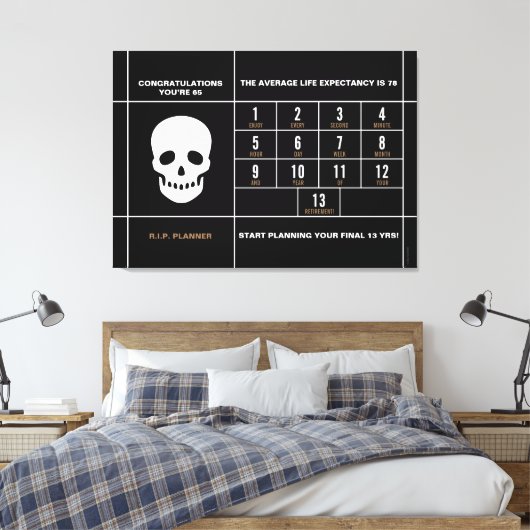 Gefeliciteerd 65 Verrekende Druk Canvas (Insitu (Slaapkamer))