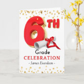 Gefeliciteerd 6e klas Afstuderen Kaart (Gele Bloem)